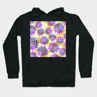 Magenta Marigold Fireworks - Digitally Illustrated Abstract Flower Pattern for Home Decor, Clothing Fabric, Curtains, Bedding, Pillows, Upholstery, Phone Cases and Stationary Hoodie